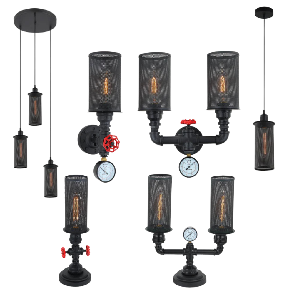 VENETO: Industrial Aged Iron Decorative Table Lamp