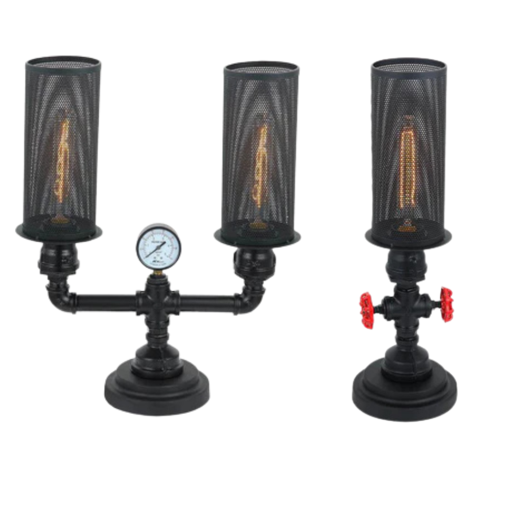 VENETO: Industrial Aged Iron Decorative Table Lamp