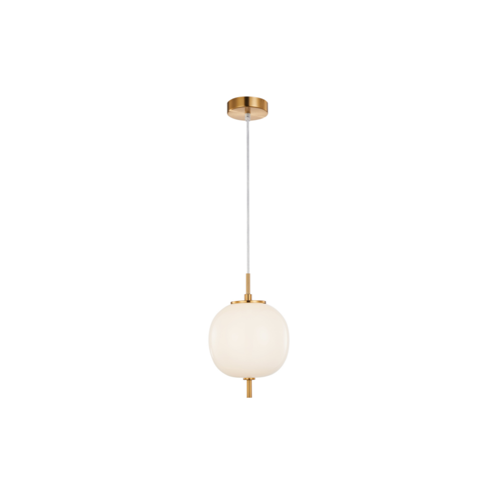 PINO: Interior Opal Matte / Smokey Black Mirror Finish Glass Pendant Lights