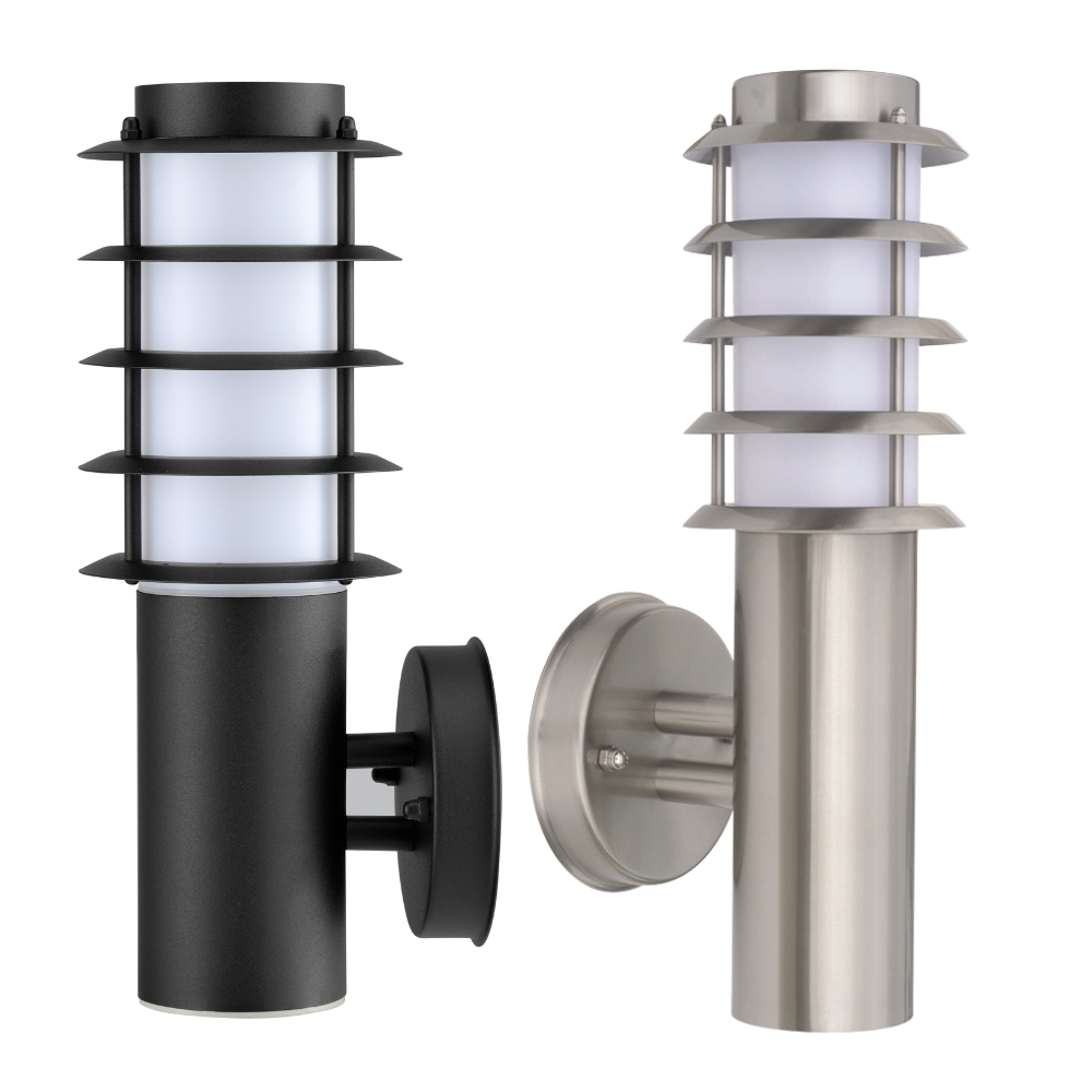 BORDA: Exterior E27 Surface Mounted Louvred Wall Light IP44