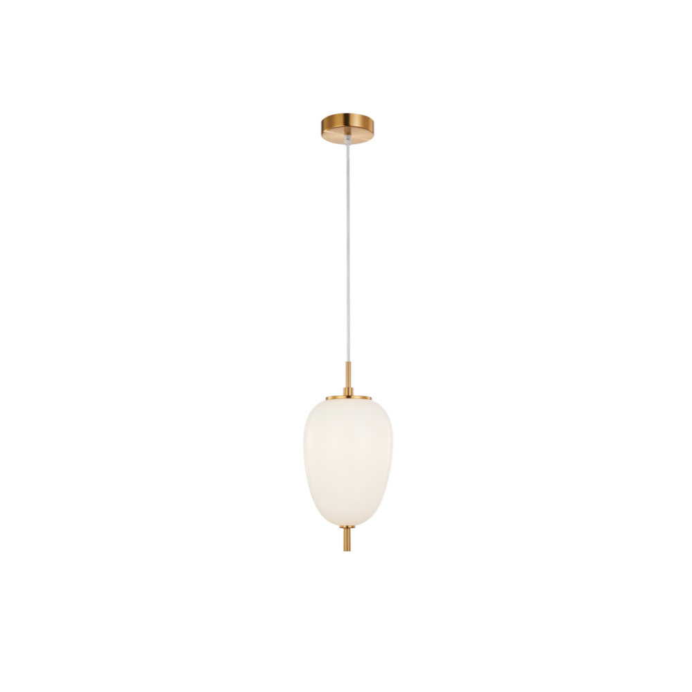PINO: Interior Opal Matte / Smokey Black Mirror Finish Glass Pendant Lights