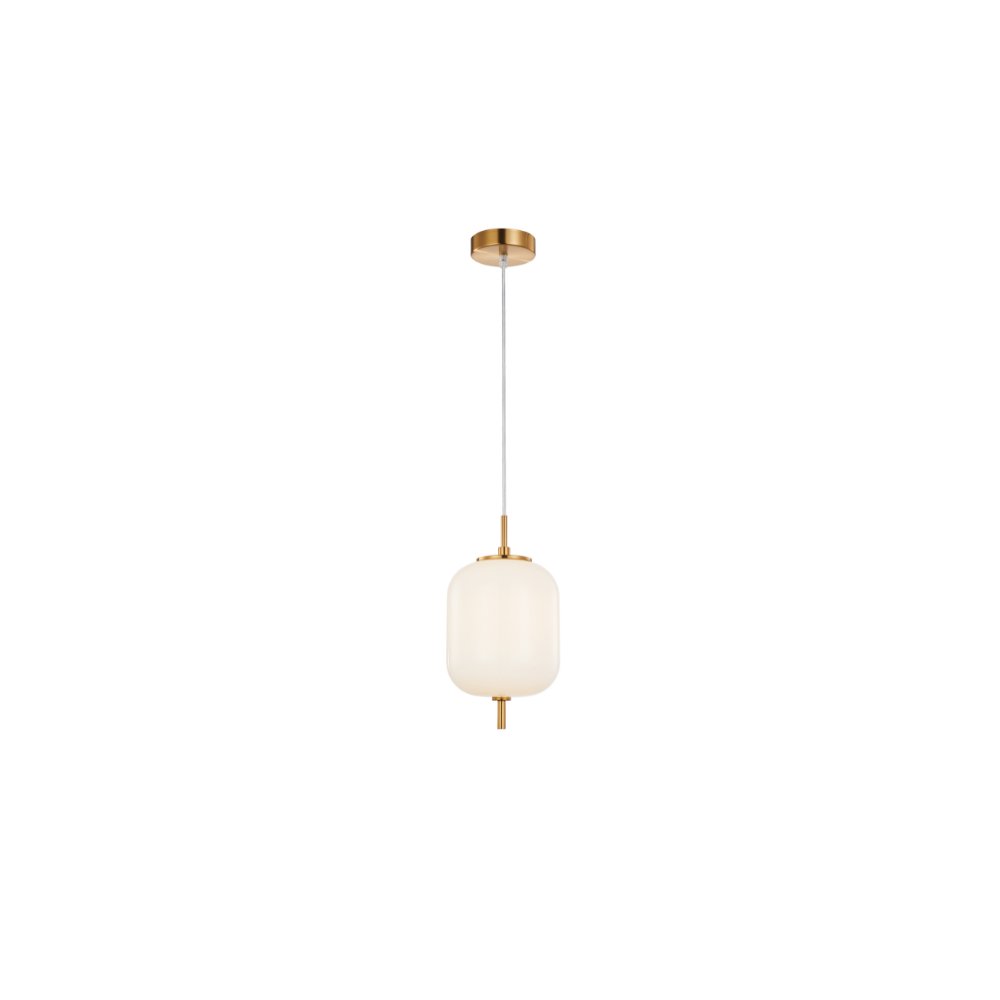 PINO: Interior Opal Matte / Smokey Black Mirror Finish Glass Pendant Lights