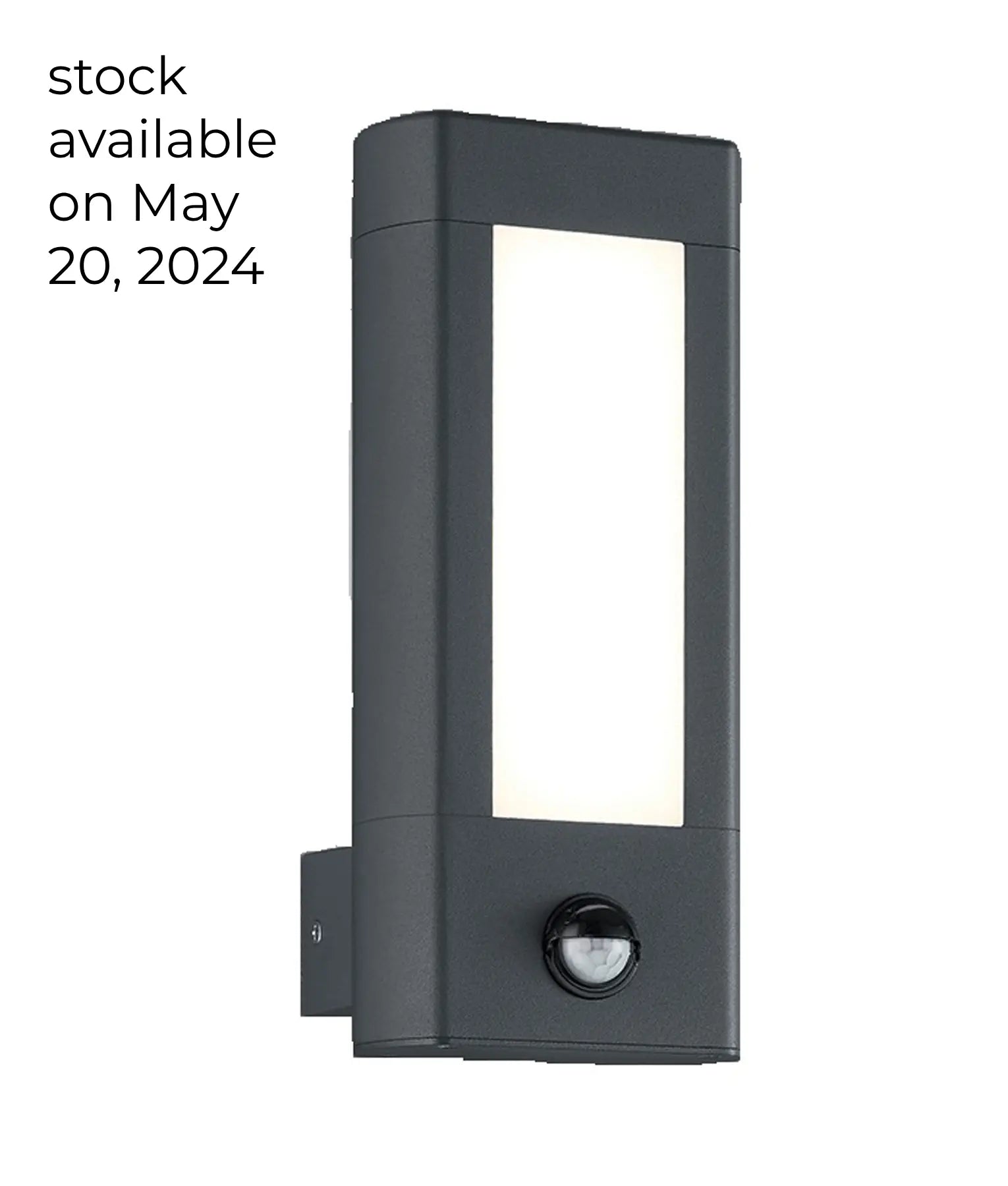 AMUN: Exterior LED Matt Black Rectangular Surface Mounted Wall Light IP54
