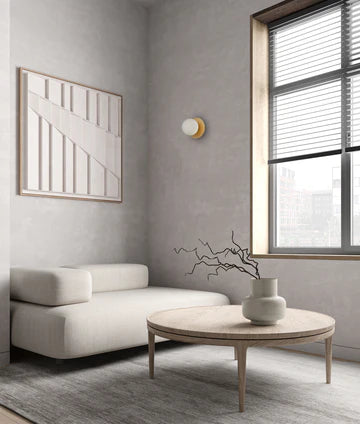 BALLE: Interior Round Opal Diffuser with Oblong Base Wall Lights