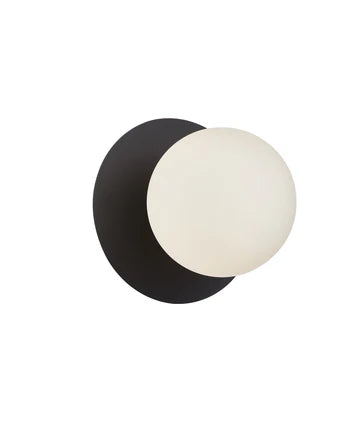 BALLE: Interior Round Opal Diffuser with Oblong Base Wall Lights