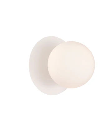 BALLE: Interior Round Opal Diffuser with Oblong Base Wall Lights