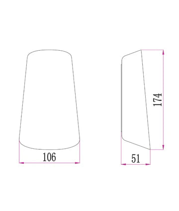 BESTRI: LED Tri-CCT Exterior Surface Mounted Cone Up/Down Wall Light IP65