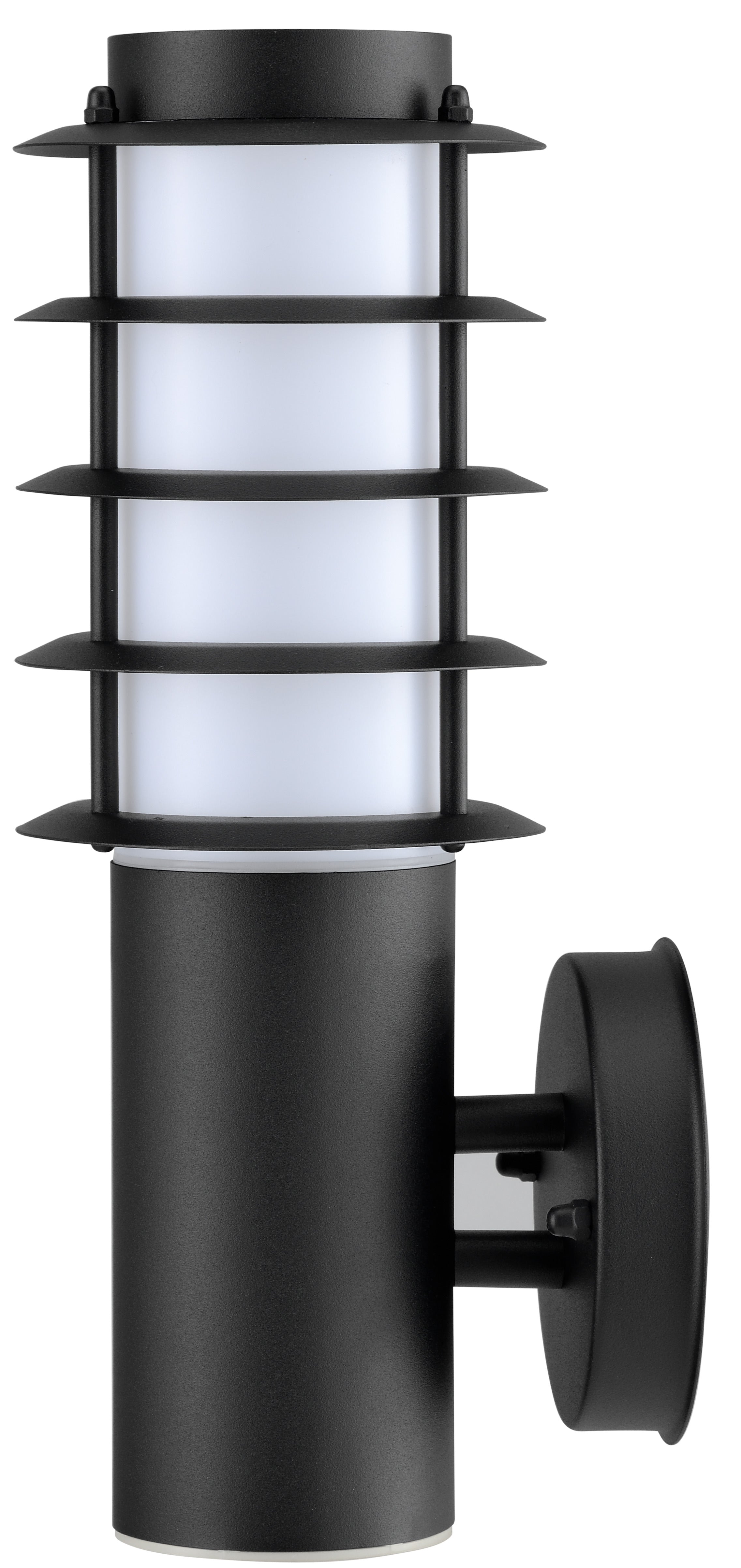 BORDA: Exterior E27 Surface Mounted Louvred Wall Light IP44