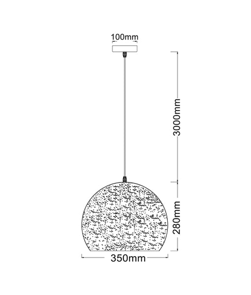 CELESTE: Bohemian Rustic Ellipse Shape Pendant Light