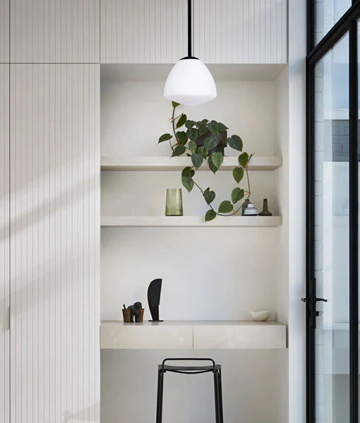 CIOTOLA: Interior Tipped Small Dome Frosted Glass Pendant Lights