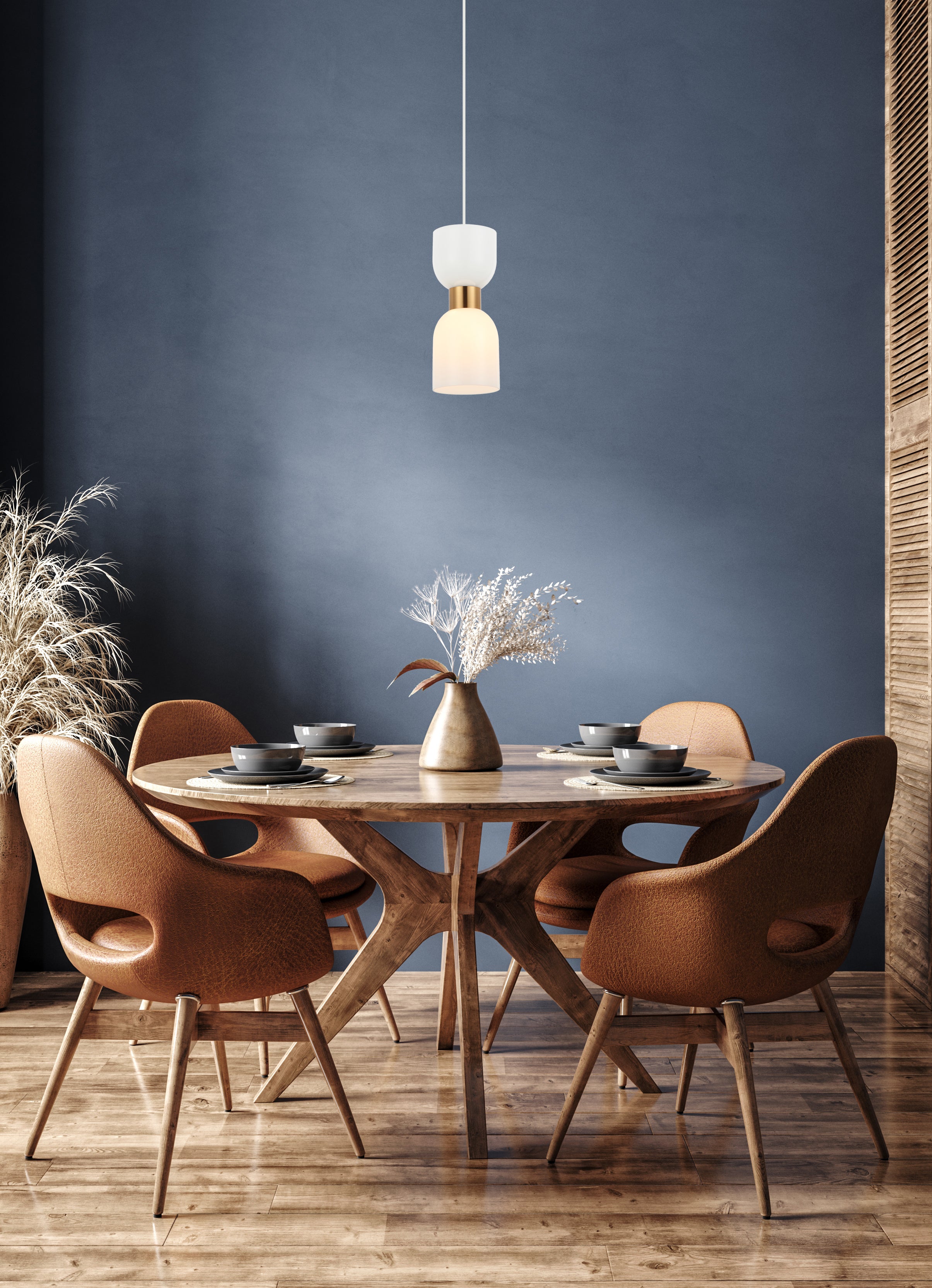 CLESSIDRA: Interior Mirror Finish Smokey Black / Opal Glass Ellipse Pendant Lights