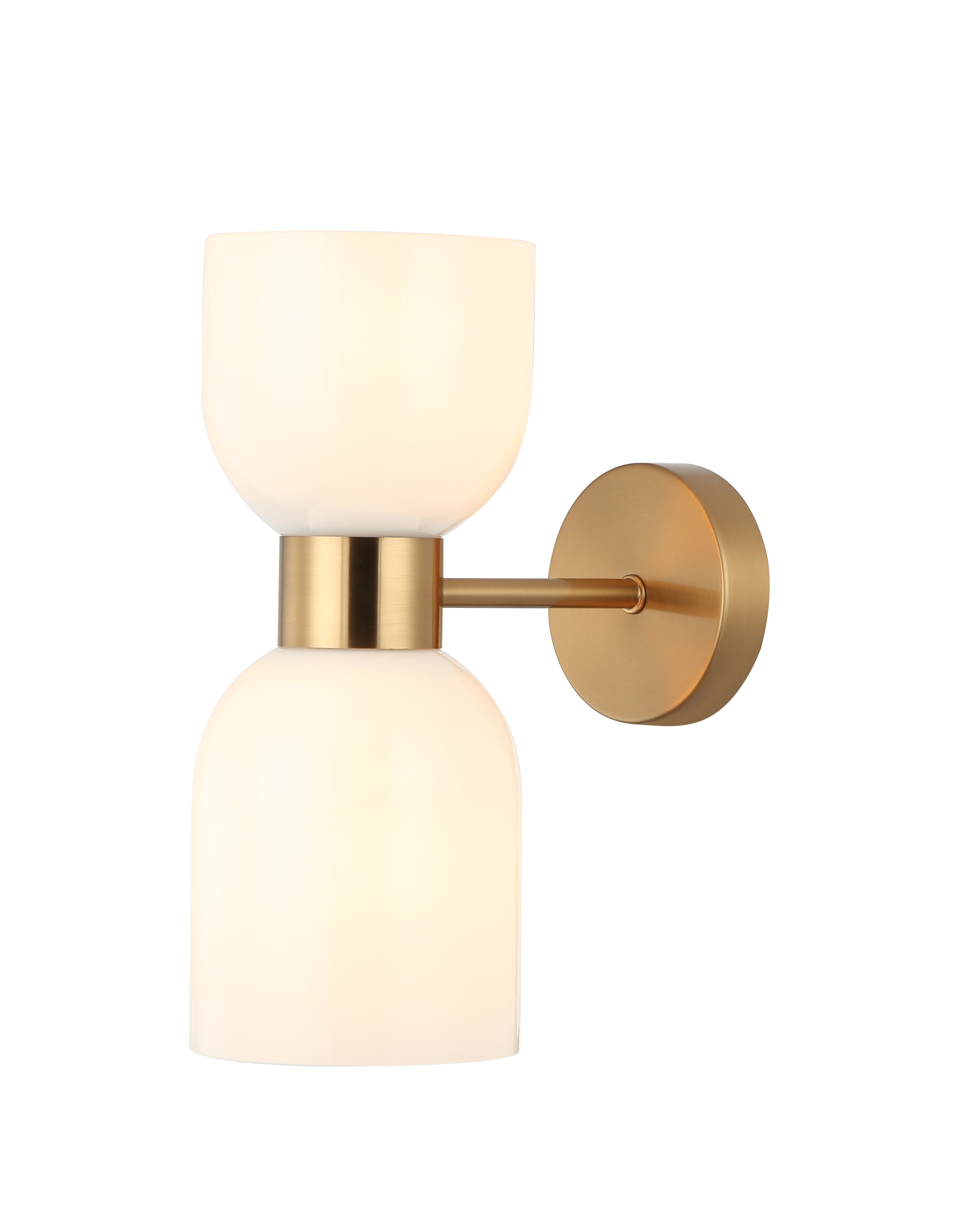 CLESSIDRA: Interior Mirror Finish Smokey Black / Opal Glass Ellipse Wall Lights