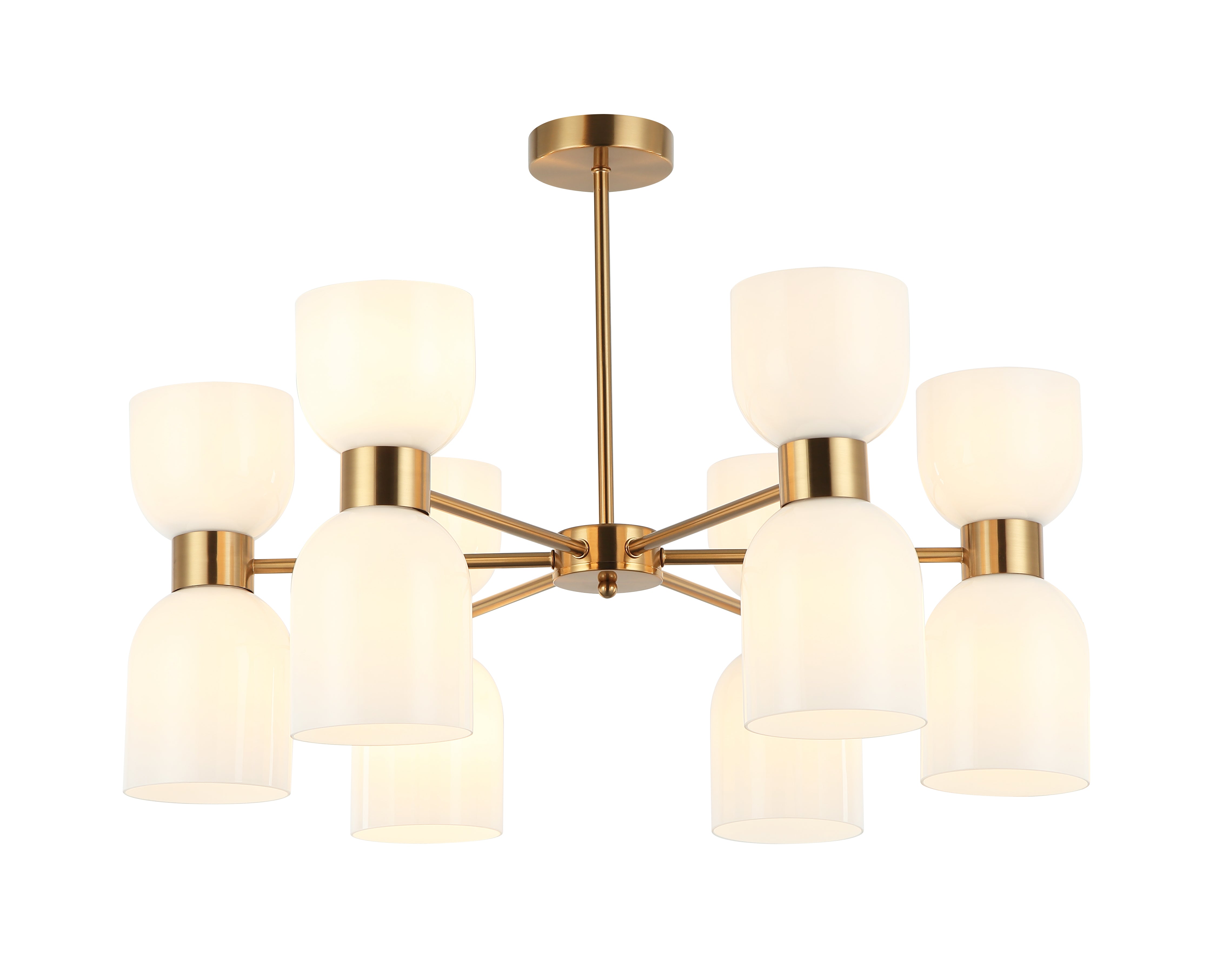 CLESSIDRA: Interior Mirror Finish Smokey Black / Opal Glass Ellipse Pendant Lights