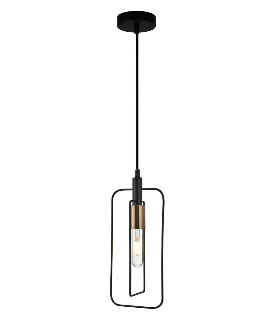 CONTOUR: Interior Black Wire Pear Shape Pendant Light