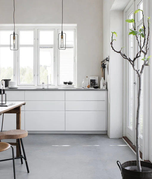 CONTOUR: Interior Black Wire Pear Shape Pendant Light