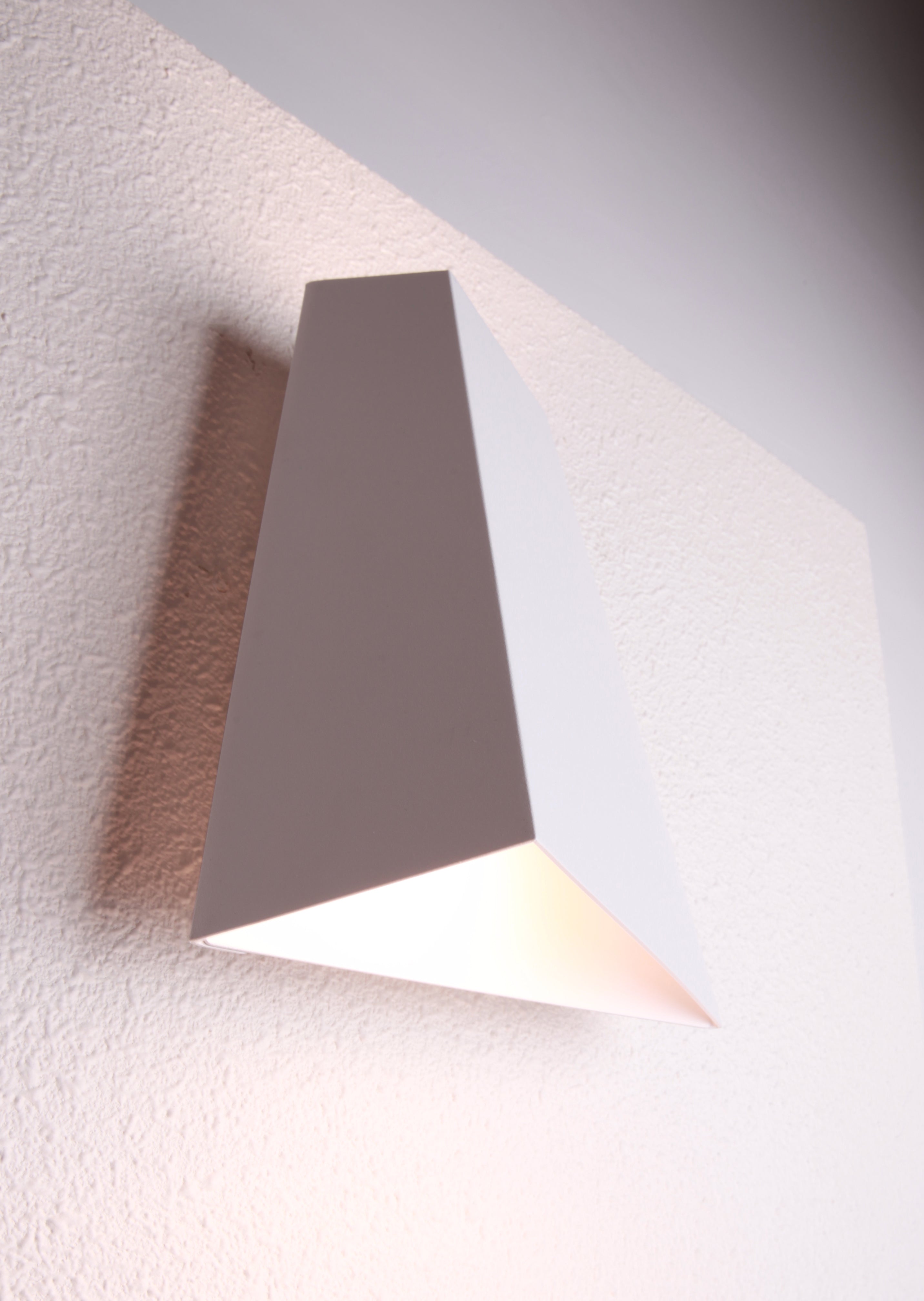 DELHI: City Series LED Interior Sand White Angled Up/Down Wall Light