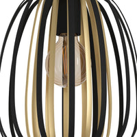 ENCINITOS Double Cage Black and Gold Pendants