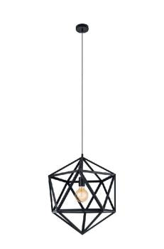 EMBLETON Black Geometric cage Pendant