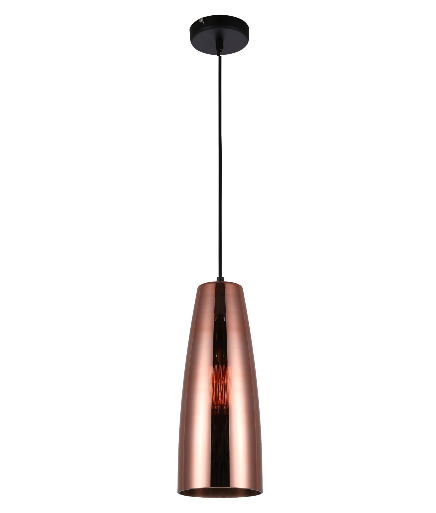 LAMINA: Retro Copper Coloured Glass Double Cylinder Pendant Light