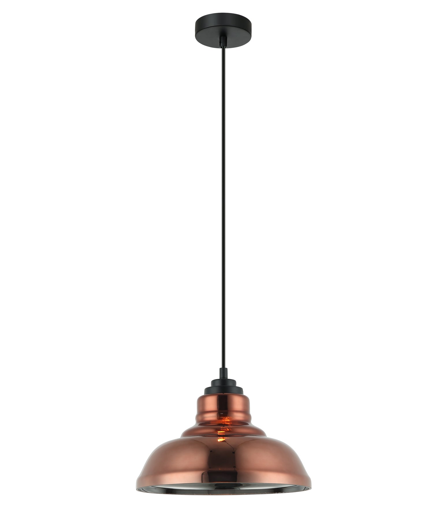 LAMINA: Retro Copper Coloured Glass Double Cylinder Pendant Light