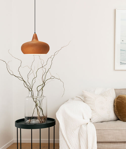 LIGNA: Retro Dome Replica Wood Pendant Lights