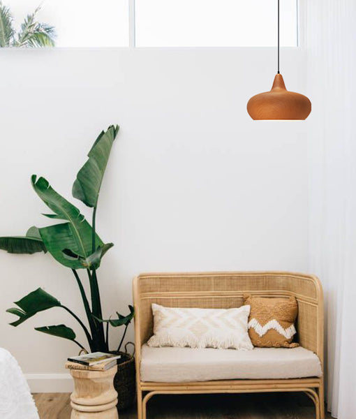 LIGNA: Retro Dome Replica Wood Pendant Lights