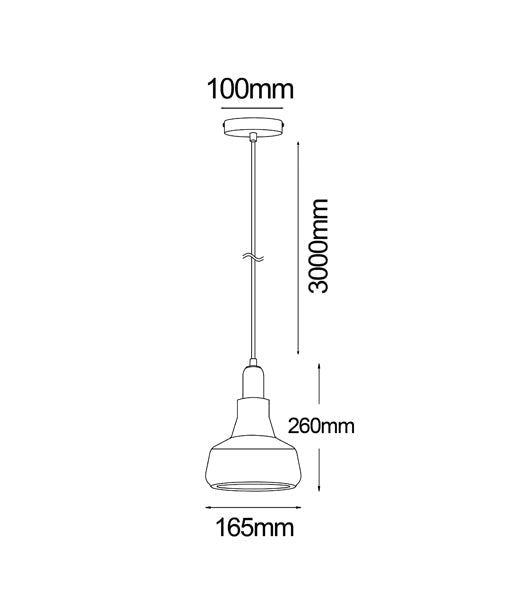 PENOLA: GU10 Smokey Black Glass Dome Pendant Light