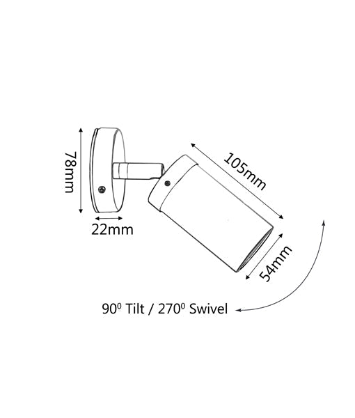 Exterior Wall Pillar Spot Lights Copper/Aged Copper IP54