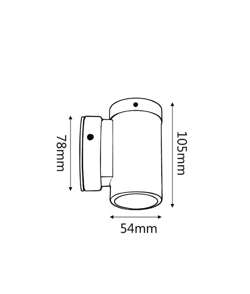 Exterior Wall Pillar Spot Lights Copper/Aged Copper IP54