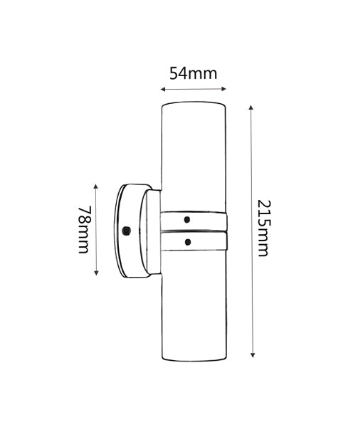 Exterior Wall Pillar Spot Lights Copper/Aged Copper IP54