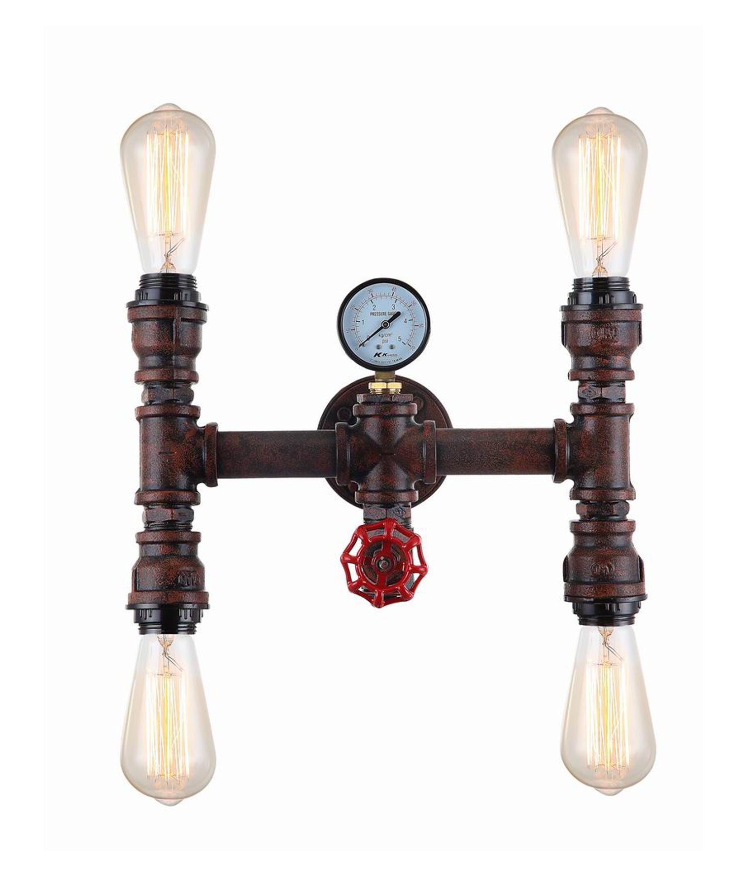 STEAM: Interior Aged Iron Pipe Wall Light