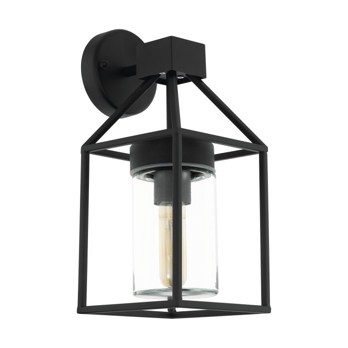 TRECATE Exterior Black Steel Modern Wall Light