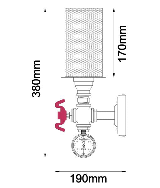 VENETO: Industrial Aged Iron Decorative Wall Light