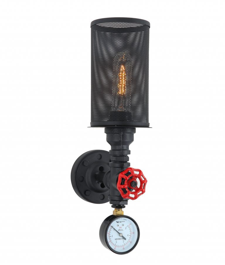 VENETO: Industrial Aged Iron Decorative Wall Light