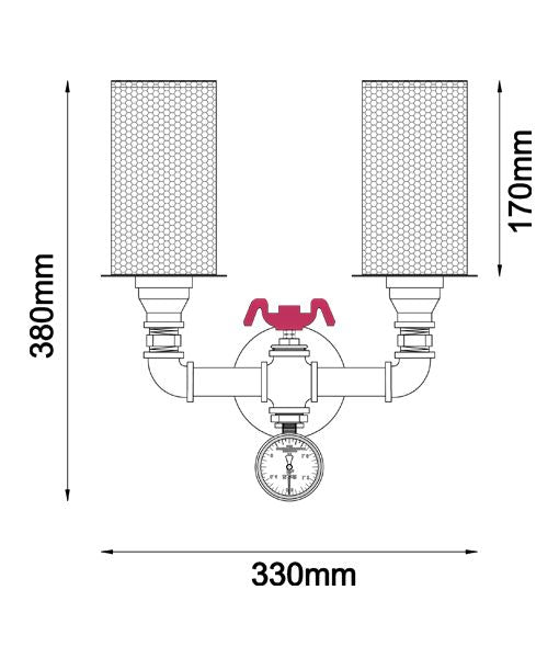 VENETO: Industrial Aged Iron Decorative Wall Light