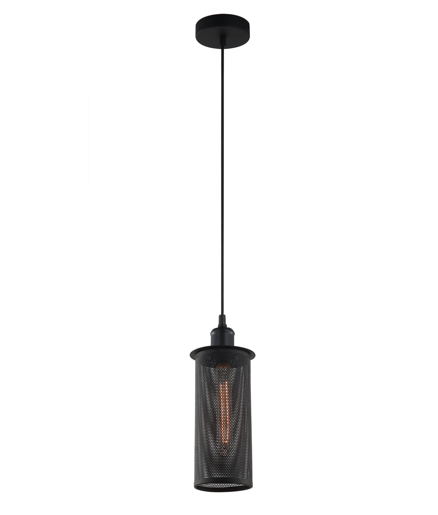 VENETO: Industrial Aged Decorative Black Mesh Pendant Light