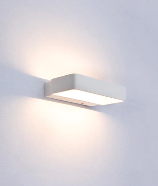 VENICE: City Series LED Interior Matte White Rectangular Up/Down Wall Light