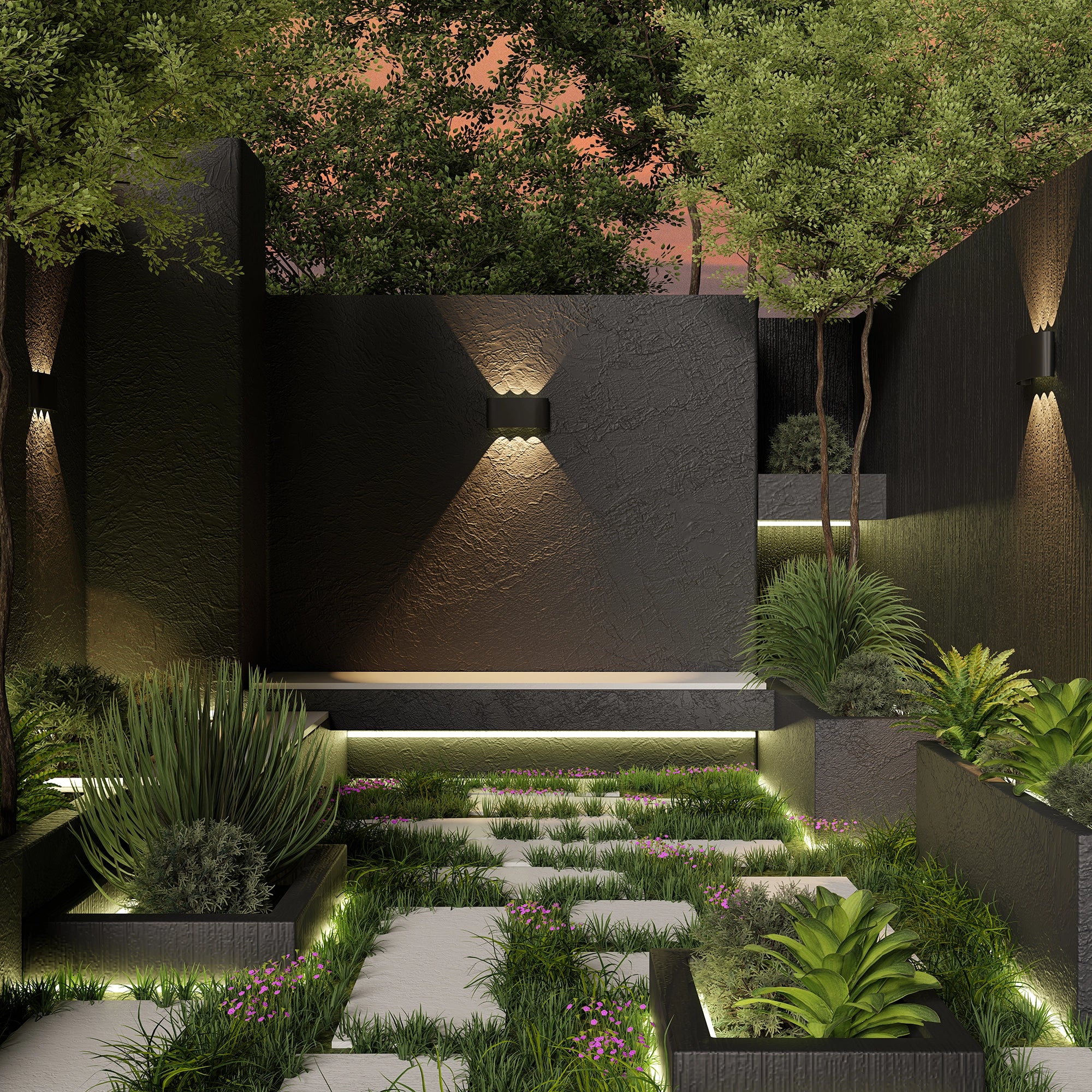 BOLD Multi-beam LED Exterior Wall Light