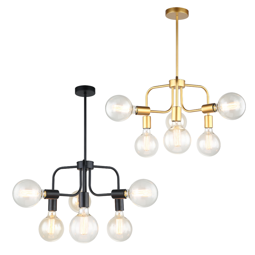 HEXA: Interior Modern Abstract Pendant Lights - 6 Lamps