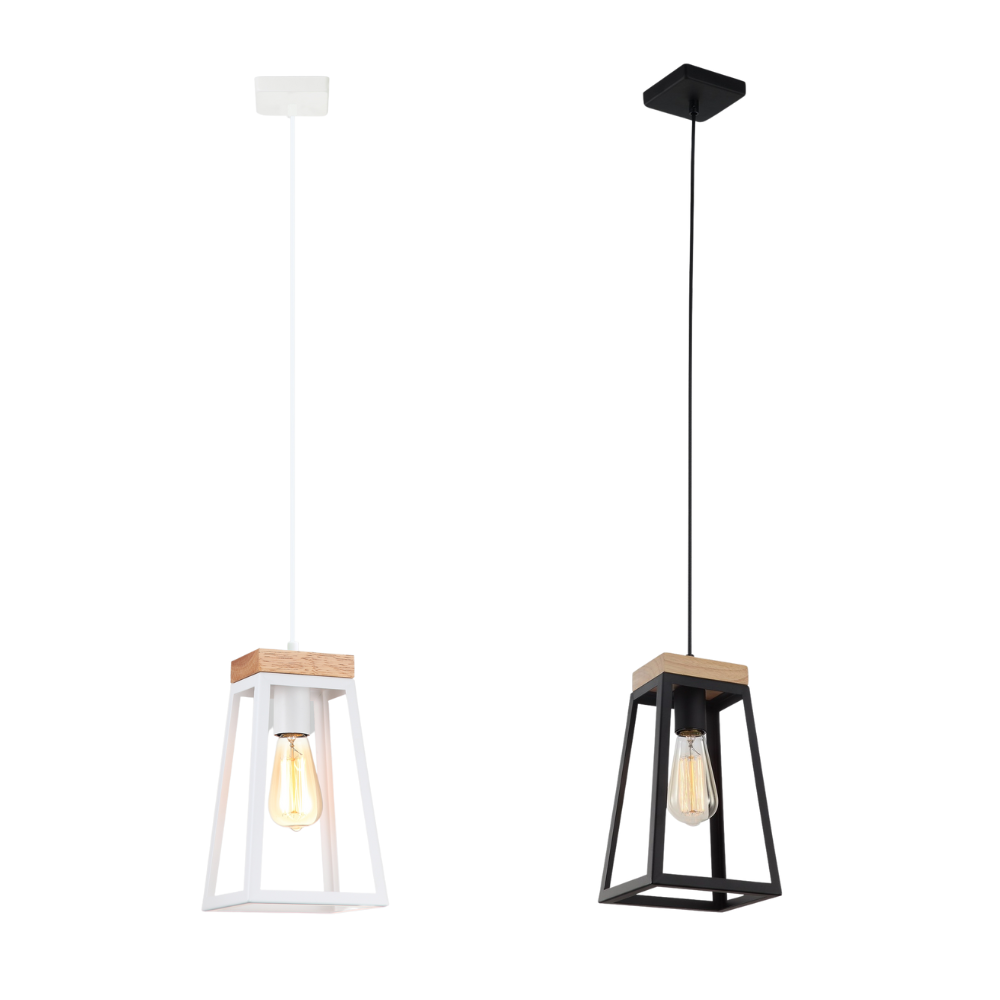 LANTERNA: Scandinavian Wood Trapezium Pendants
