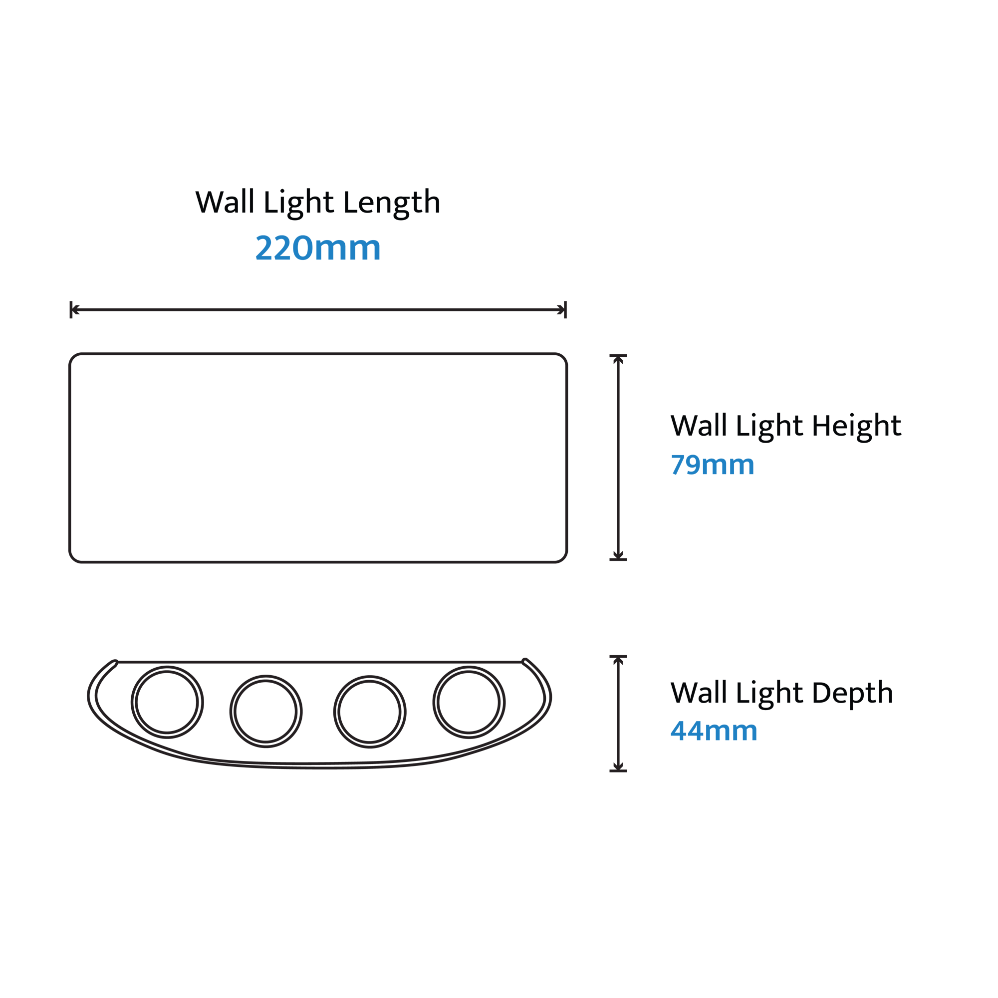 BOLD Multi-beam LED Exterior Wall Light
