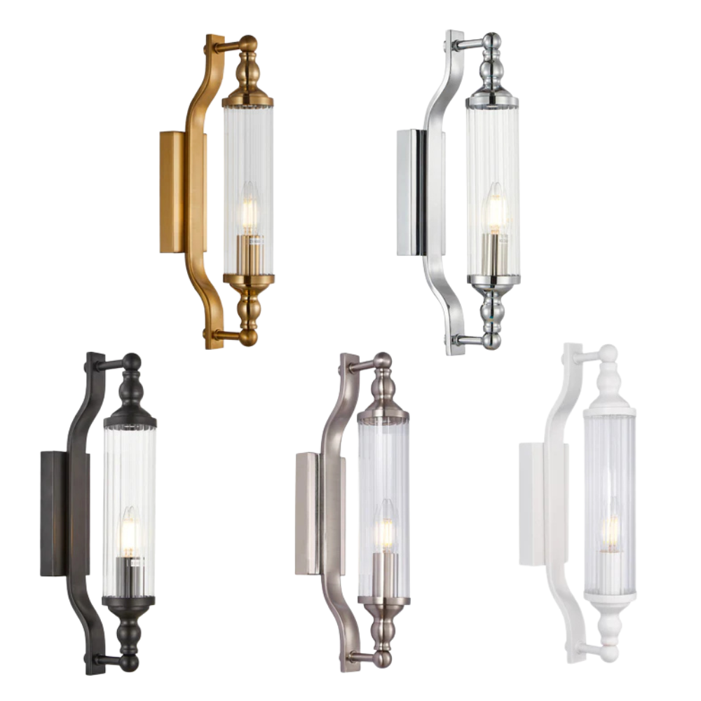 RODILLO: Interior Tubular Clear Glass Wall Lights