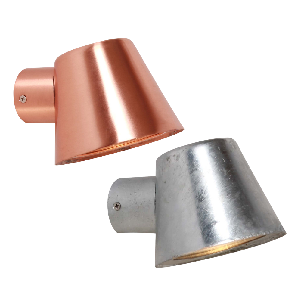 SKOPA: Exterior Glass Diffuser Flat Top Cone Surface Mounted Wall Lights IP44