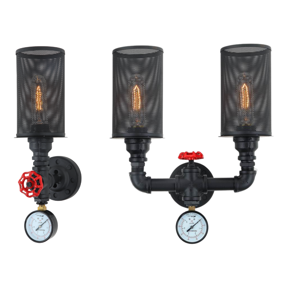 VENETO: Industrial Aged Iron Decorative Wall Light