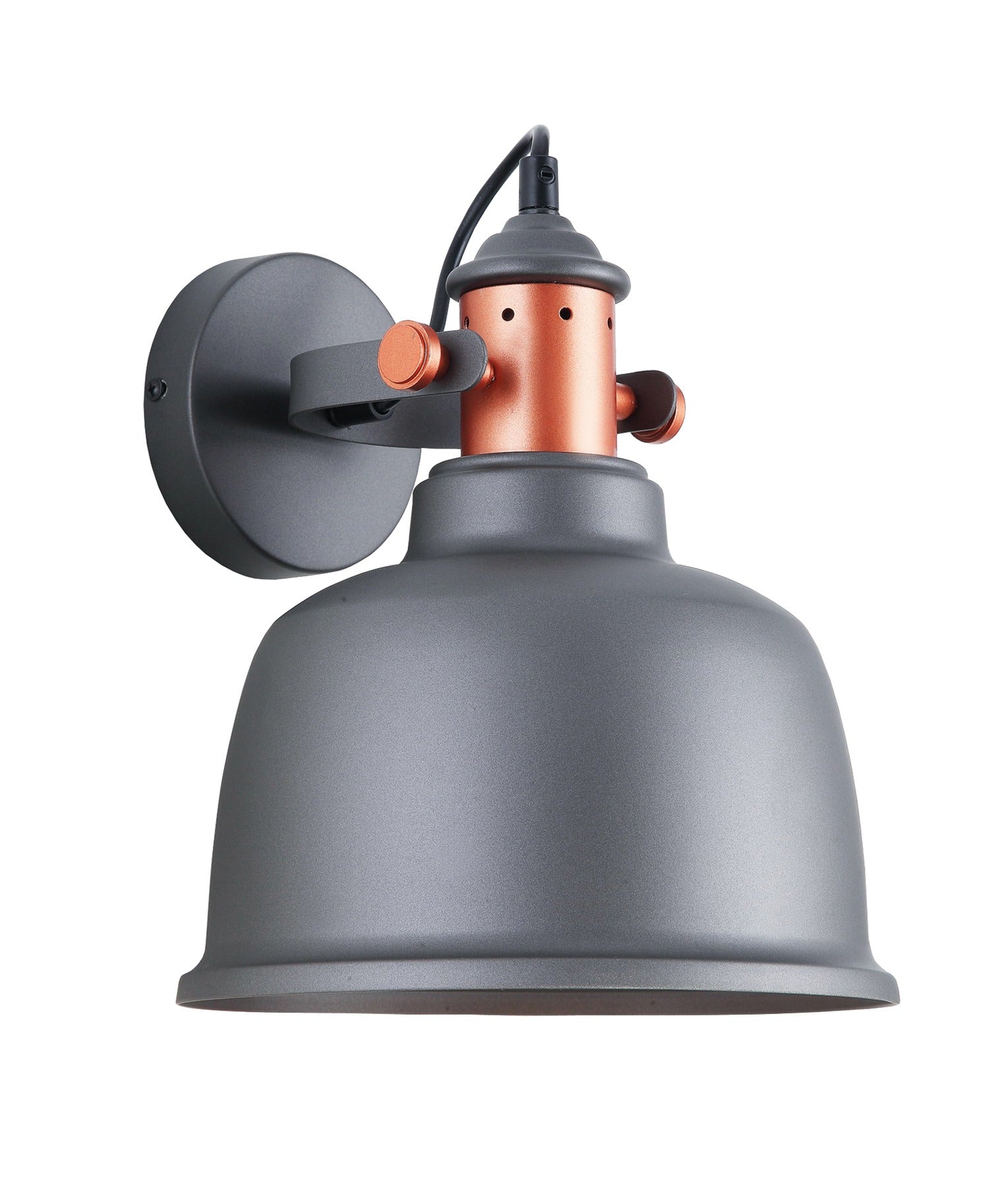 ALTA: Interior Adjustable Bell With Copper Highlight Wall Lights