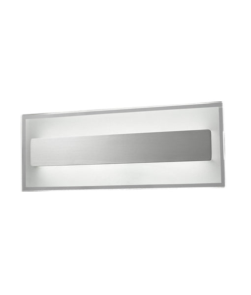BARCELONA: City Series LED Interior Clear Border Frosted Inner Rectangular Brushed Wall Light