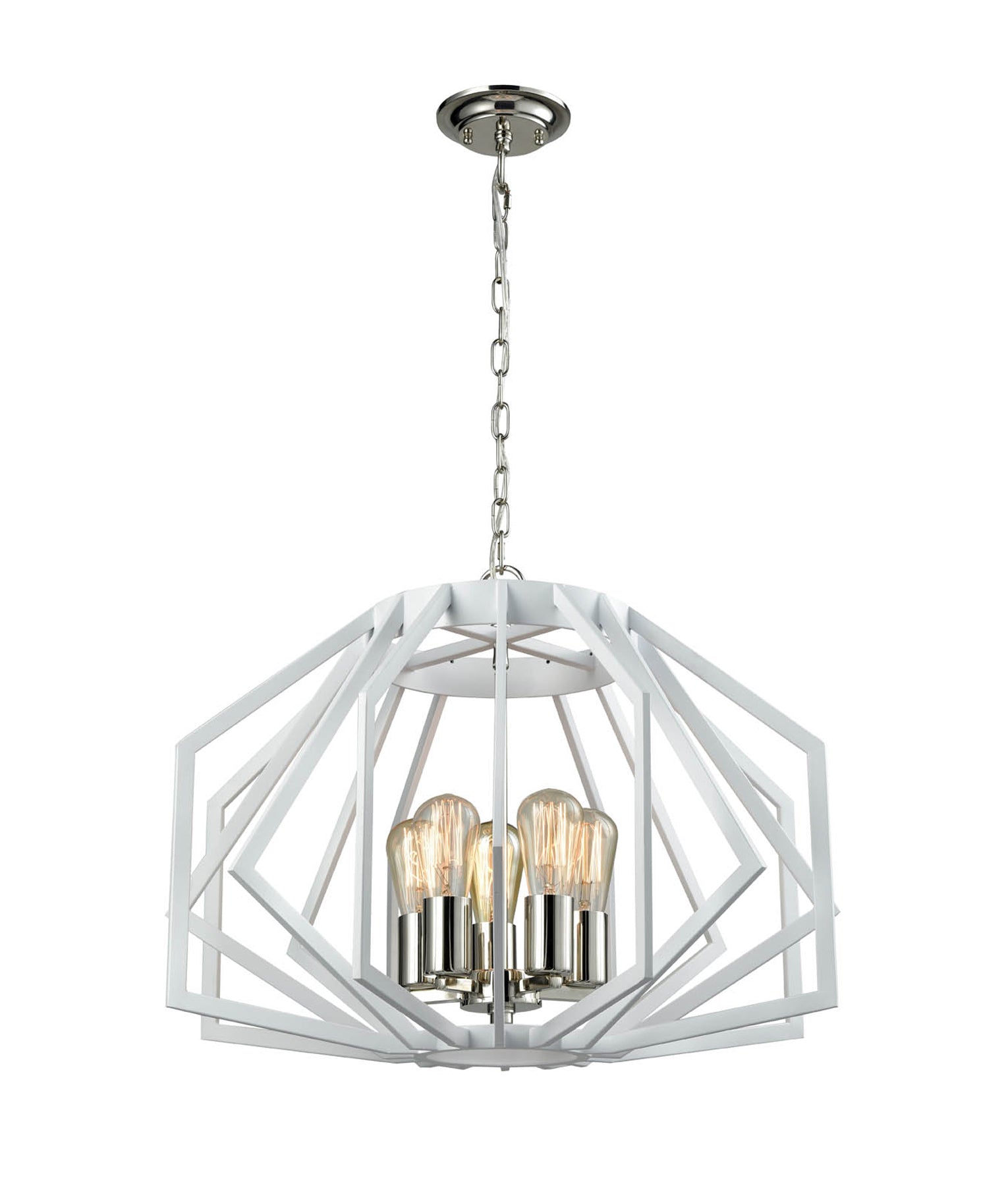 GAMBA: Industrial Rustic Angular Cage Pendant Light