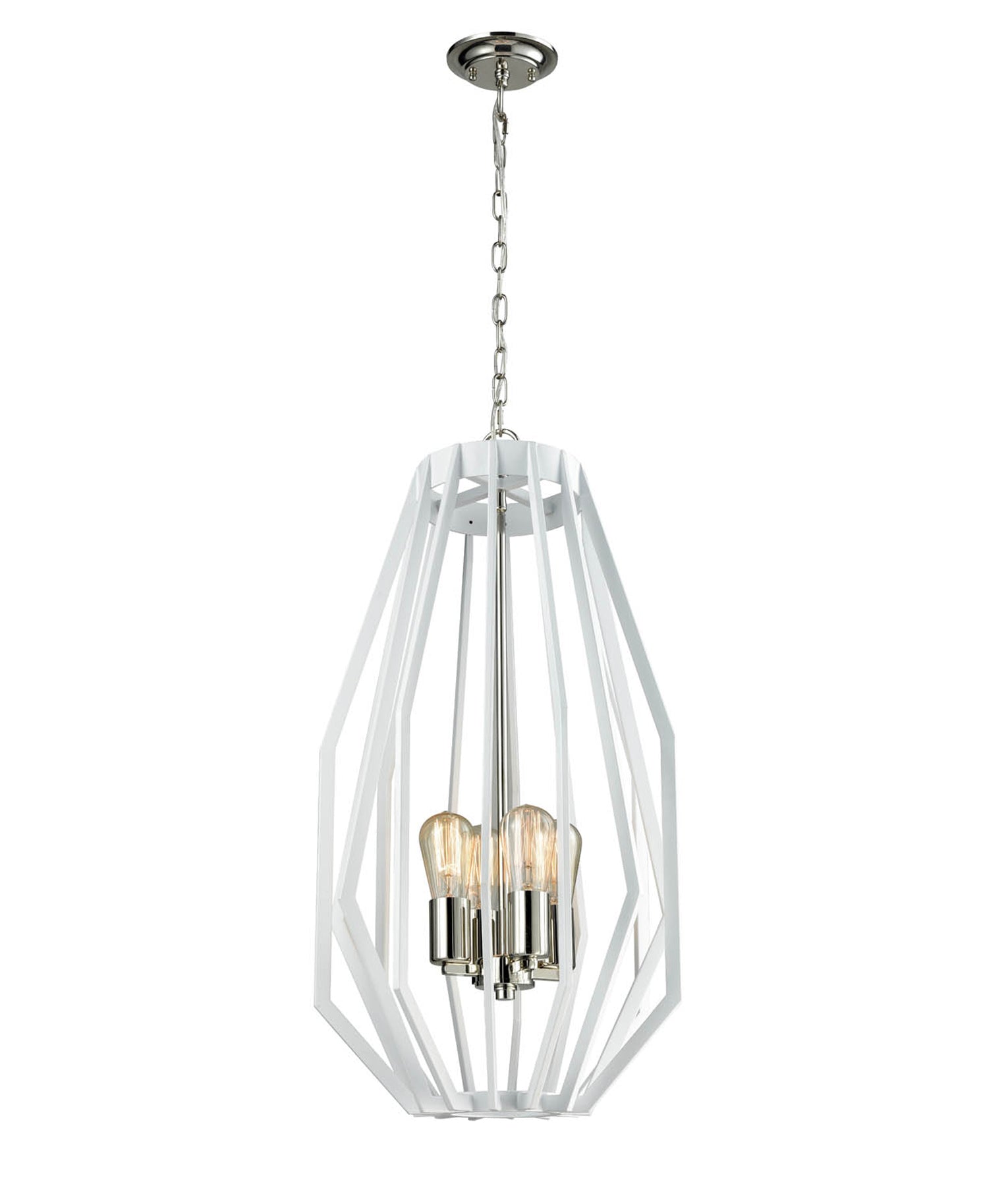 GAMBA: Industrial Rustic Angular Cage Pendant Light