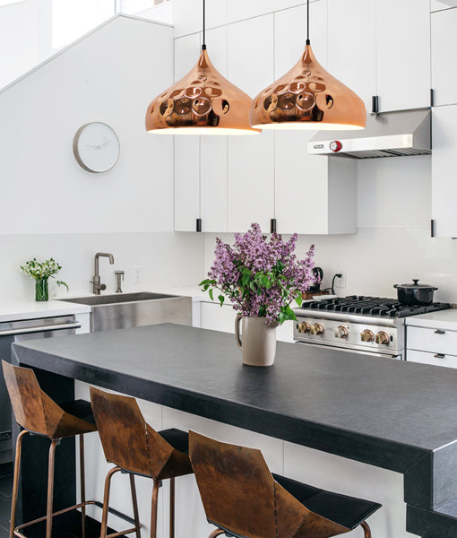 KOPER: Bohemian Copper Plated Pendant Lights