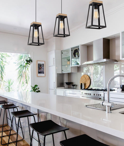 LANTERNA: Scandinavian Wood Trapezium Pendants